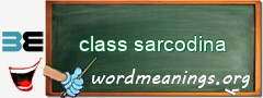 WordMeaning blackboard for class sarcodina